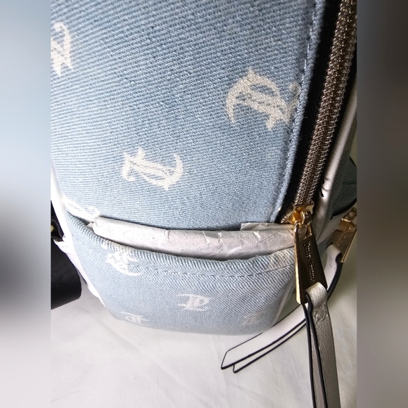 NWT Juicy Couture Bestseller Rosie Mini Backpack Denim - Picture 7 of 11